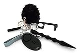 TinFib Self Defense Keychain, Personal Alarm, Kubotan, No-Touch Door Opener, Whistle, Selbstverteidigung Schlüsselanhänger