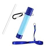 Wasserfilter Outdoor Mini Tragbarer Camping Wasseraufbereitung Entfernt 99.99% Bakterien Protozoen Wasseraufbereiter Trinkwasserfilter für Wandern Camping Reisen Notfallbereitschaft Abenteuer Hiking