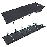 FE Active - Kompaktes klappbett aus vollaluminium, ultraleichtes, bequem zum schlafen, tragbares campingbett für Zelten, Camping, Wandern, Trekking, Rucksackreisen| In Kalifornien entworfen