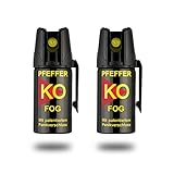 YG MEDIA - Pfefferspray 40ml Fog 2er Set, Pfefferspray, Tierabwehrspray, Pfefferspray & KO-Spray, Pfefferspray klein für Frauen, Pepper Spray, Pfefferspray Tierabwehr, Hundeabwehrspray, Abwehrspray,