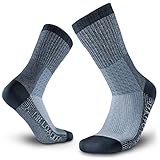 ALPIN LOACKER Merino Wandersocken 85% Merinowolle, Wollsocken, Trekking Socken für Damen und Herren - Premium Thermosocken L 42-45 blau