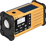 Sangean MMR-88 Survivor M8 Radio - Tragbares Notfall radio - Kurbelradio mit Notsummer und LED Taschenlampe - Schwarz/Gelb