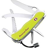 Victorinox Taschenmesser Rescue Tool (15 Funktionen, Frontscheibensäge, Gurtenschneider, Scheibenzertrümmerer) gelb